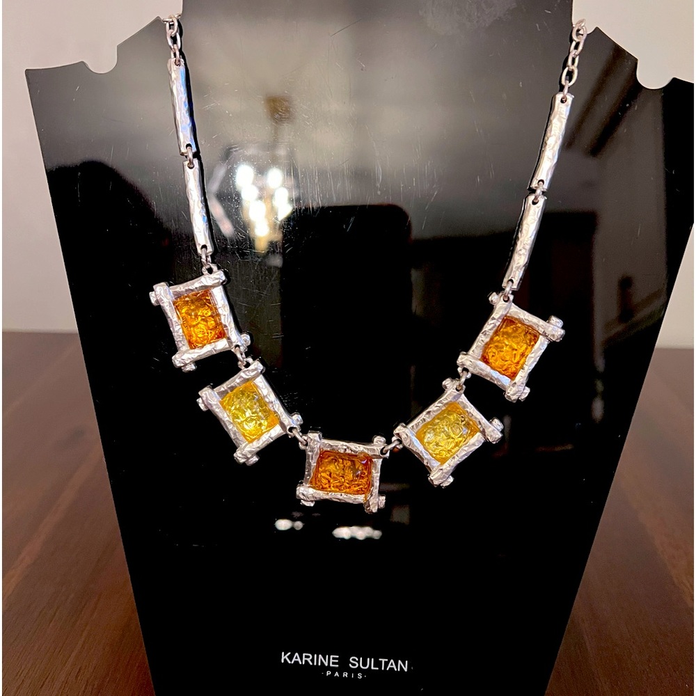 Karine Sultan Sterling Silver overlay Pewter 18in necklace, lobster claw clasp.